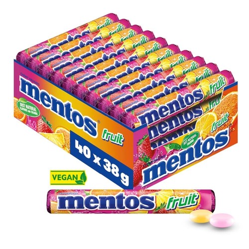 Rollen 38g mentos fruit - 40,