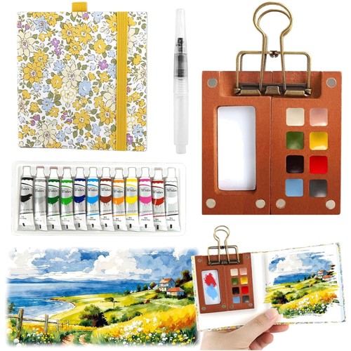 Mini aquarell set farben - aquarell,
