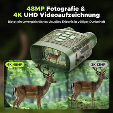 4K Nachtsichtgerät 10X Zoom 48MP Digital 850nm Infrarot Nachtsicht Fernglas 300M