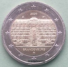 Deutschland 2 Euro 2020 Brandenburg Schloss Sanssouci Gedenkmünze A,D,F,G,J Wahl