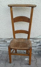 Betstuhl Gebetstuhl Stummer Diener Eschenholz Binsengeflecht 50er Jahre Sammler