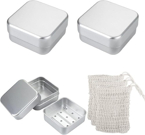 Seifendose aluminium 8x8cm - aluminium,