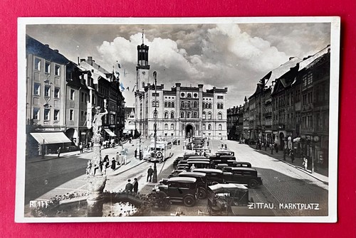 Foto zittau 1931 marktplatz - ak,