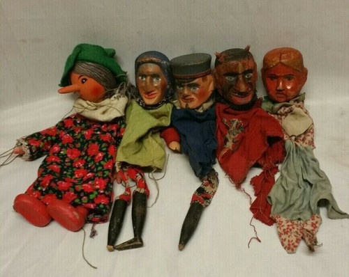 Handpuppen aus holz 1900 - 4,