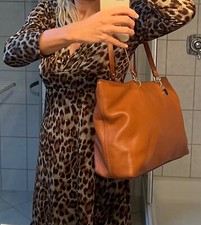 COCCINELLE Schultertasche Shopper Leder elegant Braun NP: 285€ Ledertasche neuw.