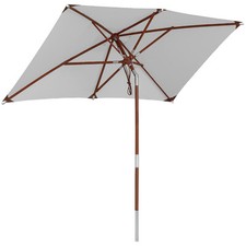 anndora knickbarer Sonnenschirm Balkonschirm 2,5 x 1,5 m Silbergrau B-Ware