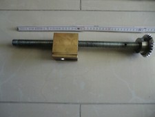 Trapezgewinde T20 Spindel 400 mm mit Messingblock und  Schneckenzahnrad