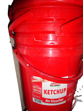 5 Plastikeimer mit Deckel, Ketchup Eimer leer, Kunststoff Eimer, 10 ltr.Eimer