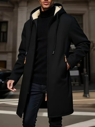 Men fleece lined hooded - fleece-lined,