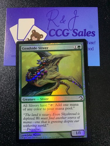 Mtg magic gemhide sliver foil - mtg,