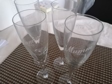 4 x Mumm Stielglas 0, 1l  Sekt  Glas