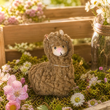 Alpaka Dekofigur 7cm Beige