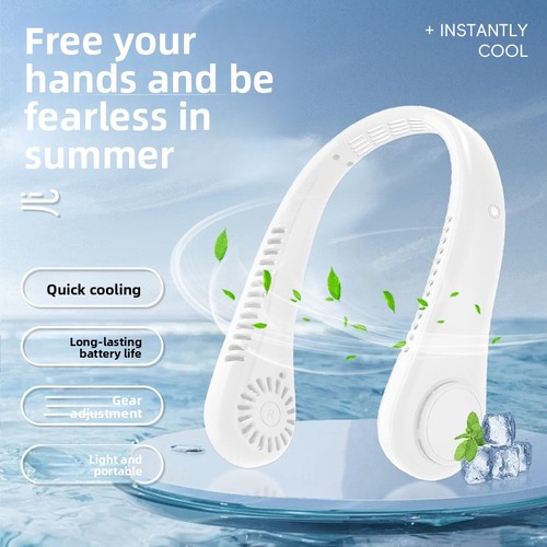 Portable usb neck hanging fan - usb,
