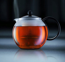 BODUM Assam Teebereiter Teekanne Borosilikatglas 1 Liter Pressfiltersystem