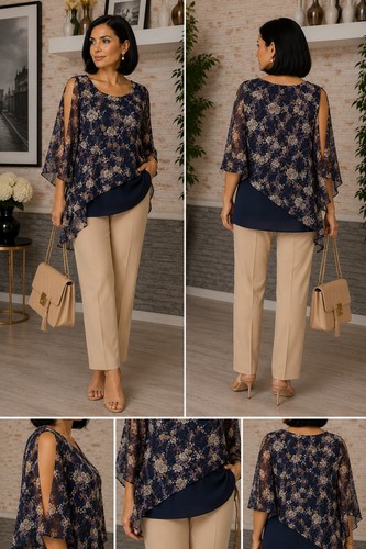 Frank lyman chiffon bluse - frank,