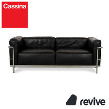 Cassina LC 3 Le Corbusier Leder Zweisitzer Schwarz Bauhaus