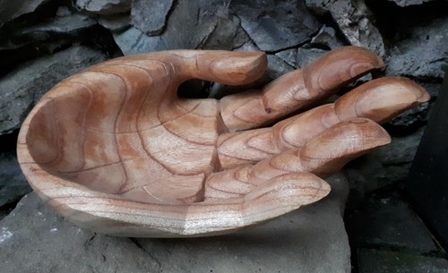 34cm holz hand - holz, hände