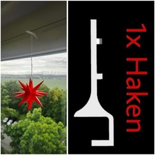 Haken Fensteraufhänger mit Kabelführung passend für Herrnhuter Stern | 14mm-24mm