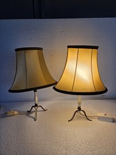 2 x Tischlampe Nachttischlampen Messing Tischleuchte 60er Jahre Retro Vintage 