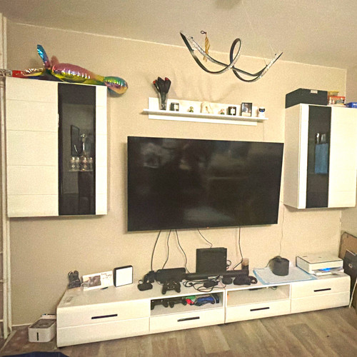 Wohnwand wand weiß - wohnwand, tv-wand