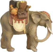 Krippenzubehör Elefant mit Gepäck 15,4 cm für 15-20 cm Figuren Polyresin