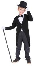 Frack Kinderfrack schwarz Zirkusdirektor Zauberer 128 140 152 164