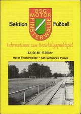 DDR-Bezirksliga 89/90 Motor Finsterwalde - Aktivist Schwarze Pumpe, 22.08.1989