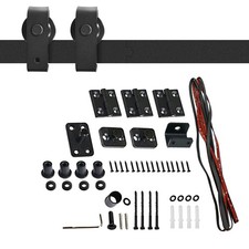 40 Zoll Bifold Sliding Barn Door Hardware Folding Roller Flat Track Kit For 2 DO