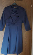 Etuiekleid mit Bolero *34* ORSAY * Blau * Satin glänzend