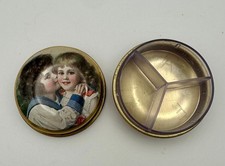 Vintage Pillendose Tablettendose aus Metall mit 3 Trennfächern Apotheke 3,5cm