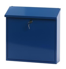 Wandbriefkasten, h 37 cm, Blau