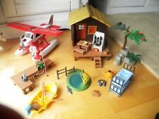 Playmobil Fischerhütte 3826 Steg Wasserflugzeug Figuren Möbeln Angeln Blockhütte