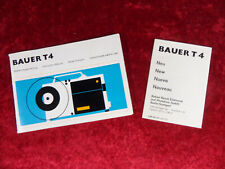 BAUER T4 Super 8 / Normal 8 Filmprojektor, Original Bedienungsanleitung
