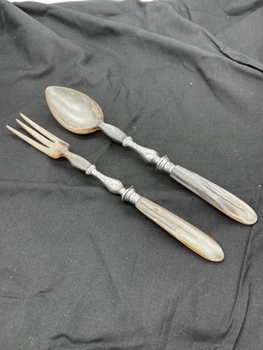Antikes salatbesteck horn - antikes,