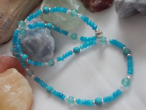Türkisfarbene jade kette - türkisfarbene,