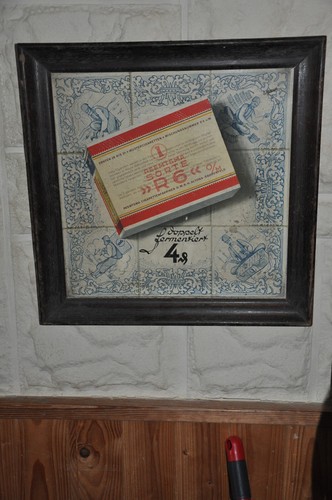 Altes gerahmtes reklameschild - altes,