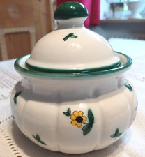 schöne, grosse  Zuckerdose -   Form BAROCK    " Gmundner Keramik - Streublumen "