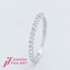 Halb-Memoire Diamant-Ring mit 21 Diamanten ges. 0,38ct - 18K/750 Weißgold