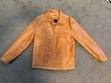 Lederjacke Herren, Gr. 106, Naturfarbe Vintage 