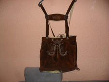 Trachtenlederhose Herren kurz -dunkelbraun - mit Träger - v. Trachtenklub