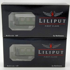 Liliput H0e Schmalspur Personenwagen 2 Stück,  neu  in OVP