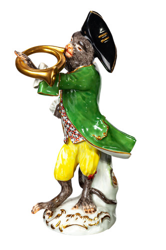 Meissen figur waldhornspieler - meissen,