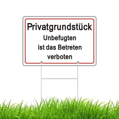 Privatgrundstück schilder mit - schilder,
