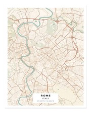 Stadtplan von Rom Wandkunst