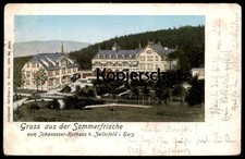 ALTE POSTKARTE CLAUSTHAL-ZELLERFELD JOHANNESER KURHAUS VERGOLDETE FENSTER GIEBEL