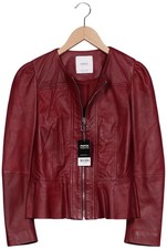 MANGO Jacke Damen Anorak Jacket Kurzmantel Gr. M Leder Rot #mf1fcw6