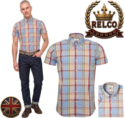 Relco herren kurzarm karierte - kurzarm,