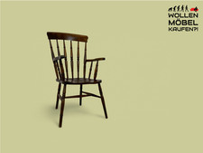 WMK Sehr gut erhaltener antiker English Windsor Chair aus Ulmenholz mit hoher Rü
