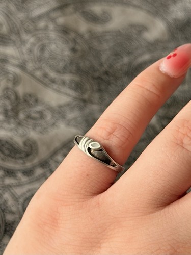 925 silber ring mit perlmutt - silber,