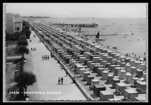 Ansichtskarte grado strand - ansichtskarte,